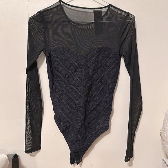 Abercrombie black Mesh and lace bodysuit - Picture 1 of 2